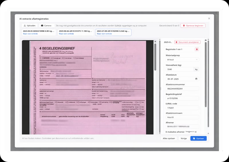 AI-extractie van een begeleidingsbrief